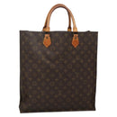 LOUIS VUITTON Monogram Sac Plat Hand Bag M51140 LV Auth 140437-1