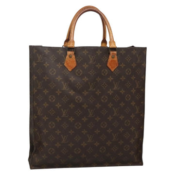 LOUIS VUITTON Monogram Sac Plat Hand Bag M51140 LV Auth 140437