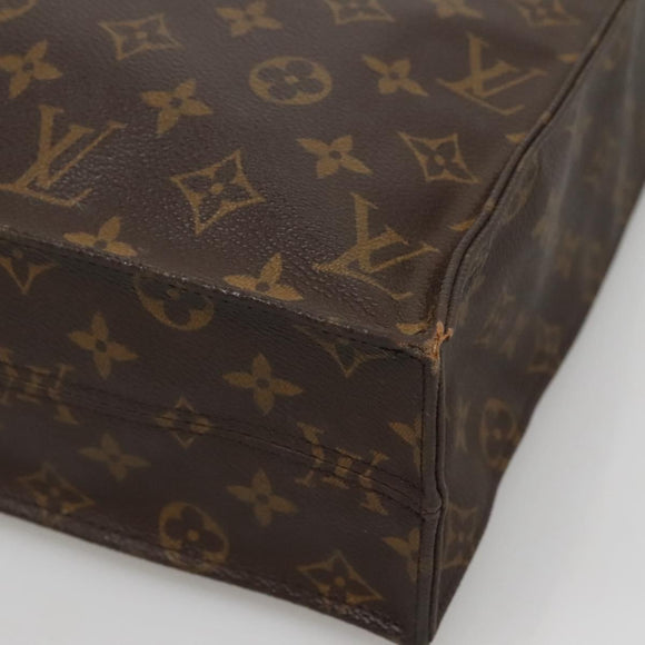 LOUIS VUITTON Monogram Sac Plat Hand Bag M51140 LV Auth 140437