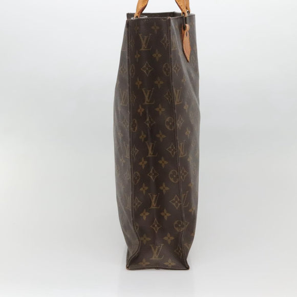 LOUIS VUITTON Monogram Sac Plat Hand Bag M51140 LV Auth 140437