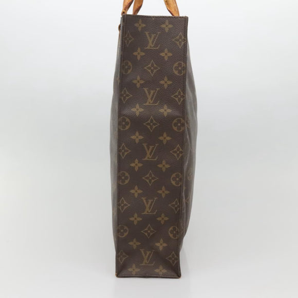 LOUIS VUITTON Monogram Sac Plat Hand Bag M51140 LV Auth 140437