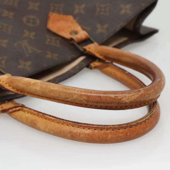 LOUIS VUITTON Monogram Sac Plat Hand Bag M51140 LV Auth 140437