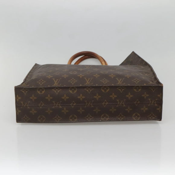 LOUIS VUITTON Monogram Sac Plat Hand Bag M51140 LV Auth 140437