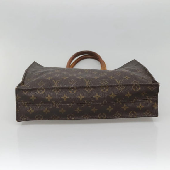LOUIS VUITTON Monogram Sac Plat Hand Bag M51140 LV Auth 140438