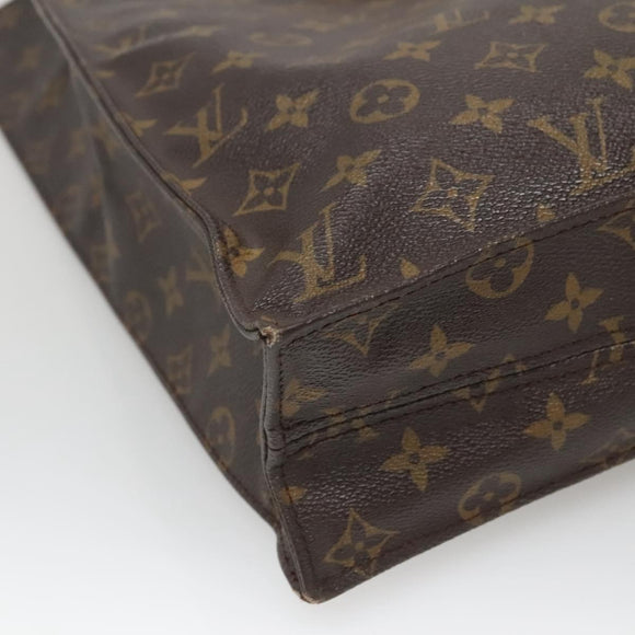 LOUIS VUITTON Monogram Sac Plat Hand Bag M51140 LV Auth 140438