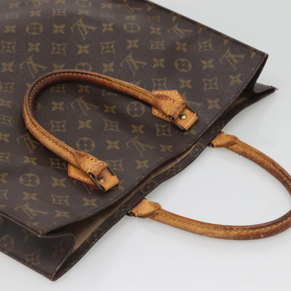 LOUIS VUITTON Monogram Sac Plat Hand Bag M51140 LV Auth 140438