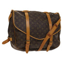 LOUIS VUITTON Monogram Saumur 43 Shoulder Bag M42252 LV Auth 140441-1