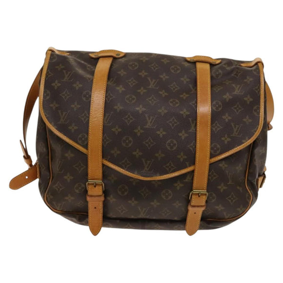 LOUIS VUITTON Monogram Saumur 43 Shoulder Bag M42252 LV Auth 140441