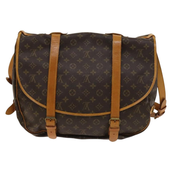 LOUIS VUITTON Monogram Saumur 43 Shoulder Bag M42252 LV Auth 140441