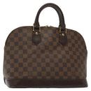 LOUIS VUITTON Damier Ebene Alma Hand Bag N51131 LV Auth 140459-1