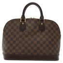 LOUIS VUITTON Damier Ebene Alma Hand Bag N51131 LV Auth 140459-2