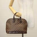 LOUIS VUITTON Damier Ebene Alma Hand Bag N51131 LV Auth 140459-21
