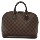 LOUIS VUITTON Damier Ebene Alma Hand Bag N51131 LV Auth 140459-3