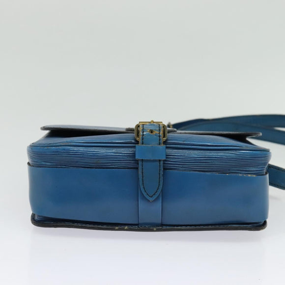 LOUIS VUITTON Epi Cartouchiere MM Shoulder Bag Blue M52245 LV Auth 140462