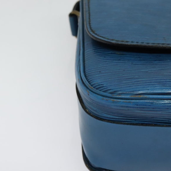 LOUIS VUITTON Epi Cartouchiere MM Shoulder Bag Blue M52245 LV Auth 140462