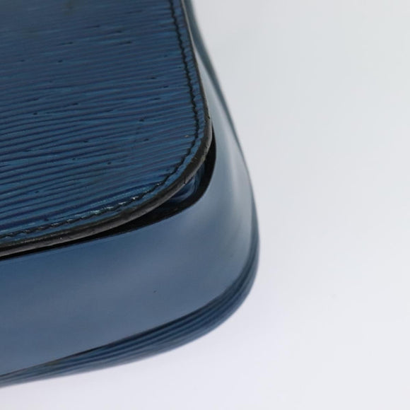 LOUIS VUITTON Epi Cartouchiere MM Shoulder Bag Blue M52245 LV Auth 140462