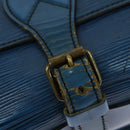 LOUIS VUITTON Epi Cartouchiere MM Shoulder Bag Blue M52245 LV Auth 140462-9