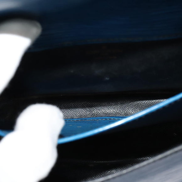 LOUIS VUITTON Epi Cartouchiere MM Shoulder Bag Blue M52245 LV Auth 140462