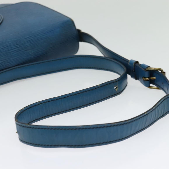 LOUIS VUITTON Epi Cartouchiere MM Shoulder Bag Blue M52245 LV Auth 140462
