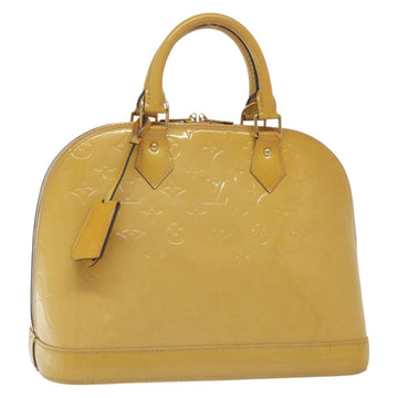 LOUIS VUITTON Monogram Vernis Alma PM Hand Bag Rose Angelique M90062 Auth 140466