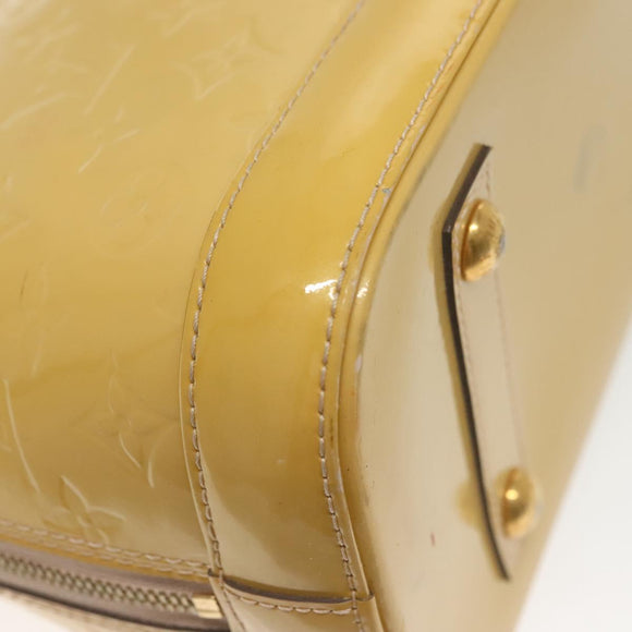 LOUIS VUITTON Monogram Vernis Alma PM Hand Bag Rose Angelique M90062 Auth 140466