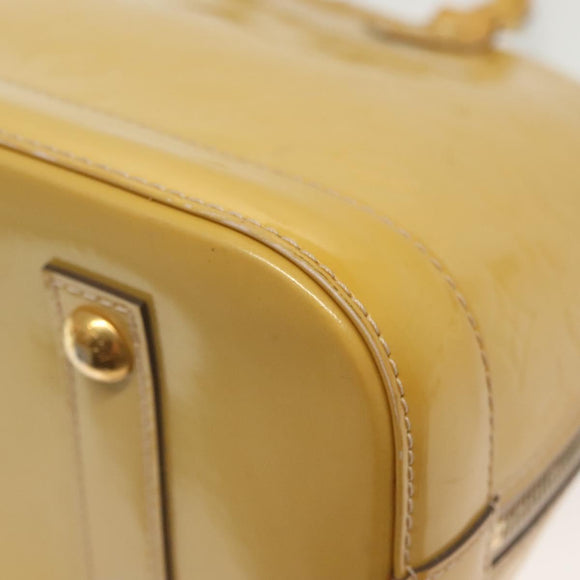 LOUIS VUITTON Monogram Vernis Alma PM Hand Bag Rose Angelique M90062 Auth 140466