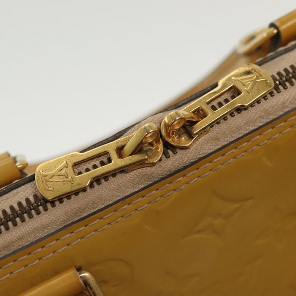 LOUIS VUITTON Monogram Vernis Alma PM Hand Bag Rose Angelique M90062 Auth 140466