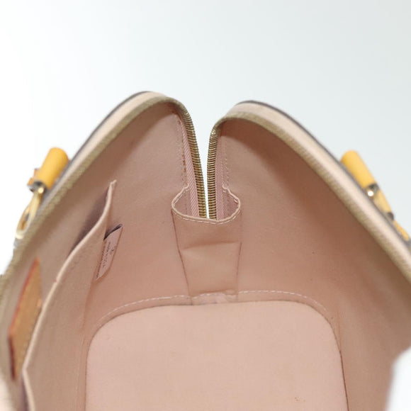 LOUIS VUITTON Monogram Vernis Alma PM Hand Bag Rose Angelique M90062 Auth 140466