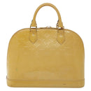 LOUIS VUITTON Monogram Vernis Alma PM Hand Bag Rose Angelique M90062 Auth 140466-2