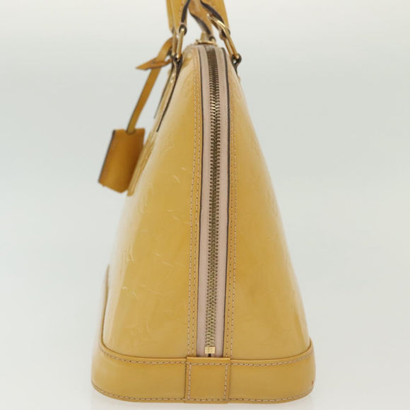 LOUIS VUITTON Monogram Vernis Alma PM Hand Bag Rose Angelique M90062 Auth 140466