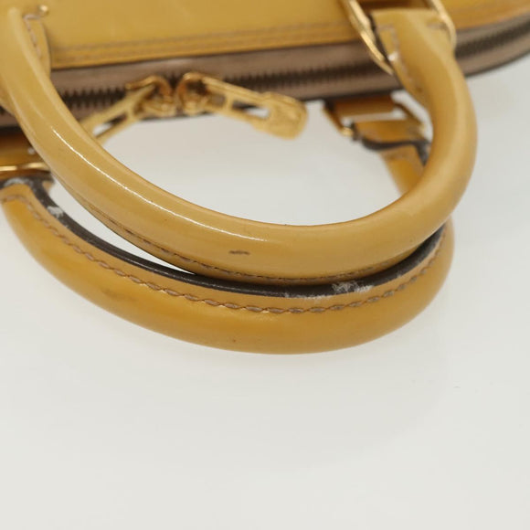 LOUIS VUITTON Monogram Vernis Alma PM Hand Bag Rose Angelique M90062 Auth 140466