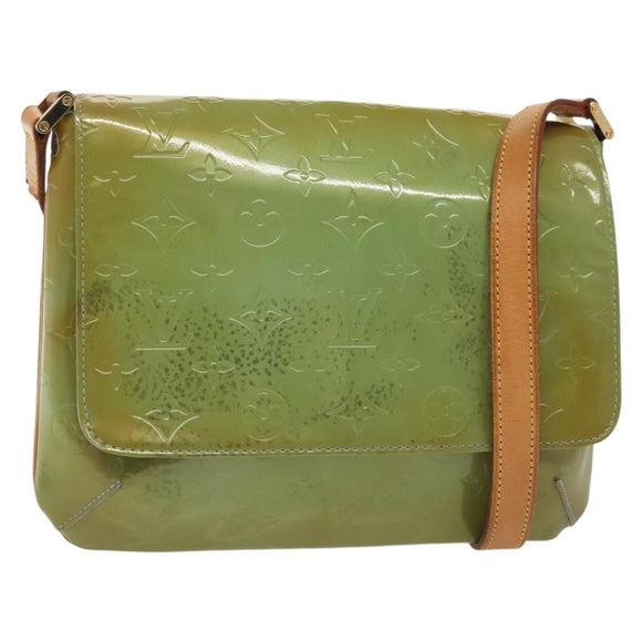 LOUIS VUITTON Monogram Vernis Thompson Street Bag Baby Blue M91009 Auth 140467