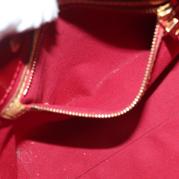 LOUIS VUITTON Monogram Vernis Reade PM Hand Bag Pomme D'amour M91990 Auth 140468