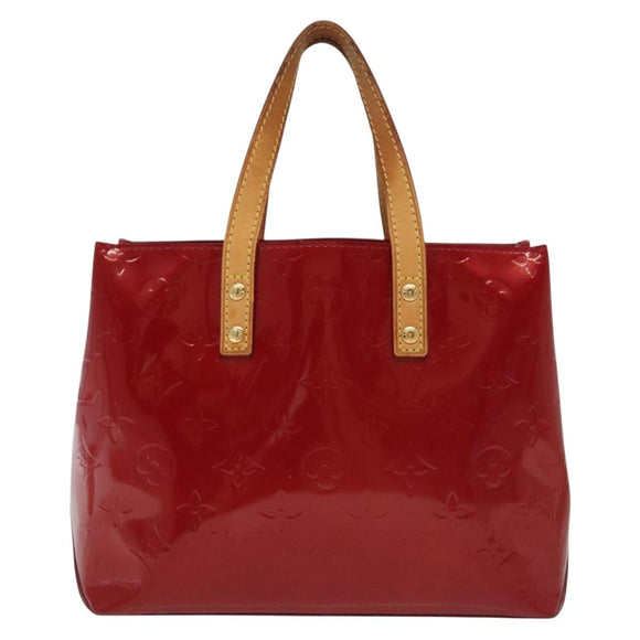 LOUIS VUITTON Monogram Vernis Reade PM Hand Bag Pomme D'amour M91990 Auth 140468