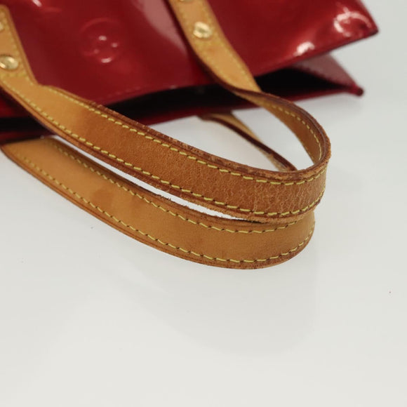 LOUIS VUITTON Monogram Vernis Reade PM Hand Bag Pomme D'amour M91990 Auth 140468