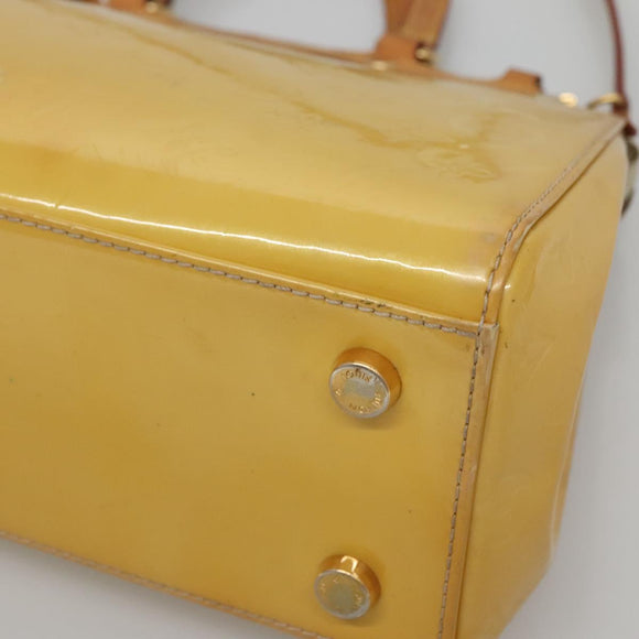 LOUIS VUITTON Monogram Vernis Blair MM Bag 2way Beige poodle M91755 Auth 140469