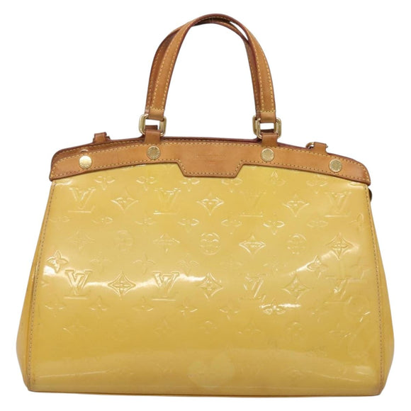 LOUIS VUITTON Monogram Vernis Blair MM Bag 2way Beige poodle M91755 Auth 140469