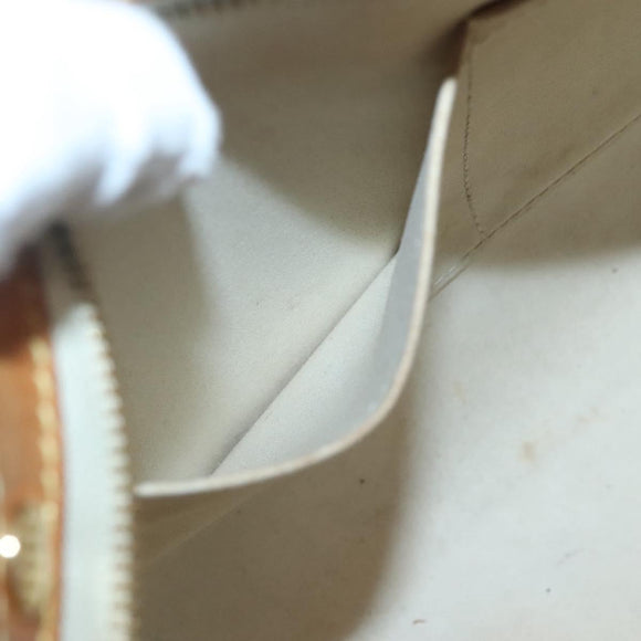 LOUIS VUITTON Monogram Vernis Blair MM Bag 2way Beige poodle M91755 Auth 140469