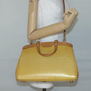 LOUIS VUITTON Monogram Vernis Blair MM Bag 2way Beige poodle M91755 Auth 140469-25