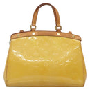 LOUIS VUITTON Monogram Vernis Blair MM Bag 2way Beige poodle M91755 Auth 140469-2