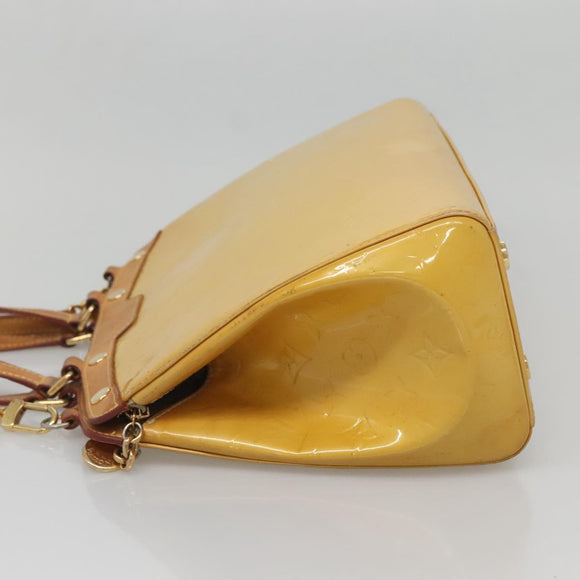 LOUIS VUITTON Monogram Vernis Blair MM Bag 2way Beige poodle M91755 Auth 140469