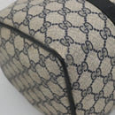 GUCCI GG Supreme Boston Bag PVC Navy Gold 40 02 007 Auth 140470-15