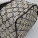 GUCCI GG Supreme Boston Bag PVC Navy Gold 40 02 007 Auth 140470-16