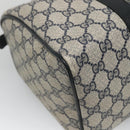 GUCCI GG Supreme Boston Bag PVC Navy Gold 40 02 007 Auth 140470-17