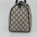 GUCCI GG Supreme Boston Bag PVC Navy Gold 40 02 007 Auth 140470-3