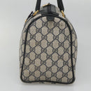 GUCCI GG Supreme Boston Bag PVC Navy Gold 40 02 007 Auth 140470-4