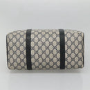 GUCCI GG Supreme Boston Bag PVC Navy Gold 40 02 007 Auth 140470-5