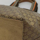 GUCCI GG Canvas GG Crystal Tote Bag Coated Canvas Gold 131230 Auth 140471-10