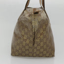 GUCCI GG Canvas GG Crystal Tote Bag Coated Canvas Gold 131230 Auth 140471-4