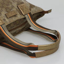 GUCCI GG Canvas GG Crystal Tote Bag Coated Canvas Gold 131230 Auth 140471-7